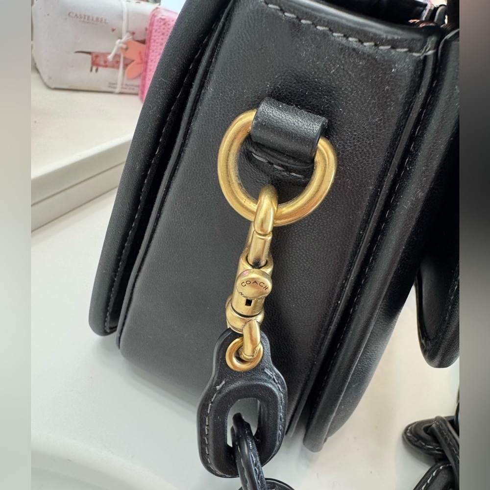 Coach quilted Leather Studio Bag w chain link strap - Picture 12 of 16